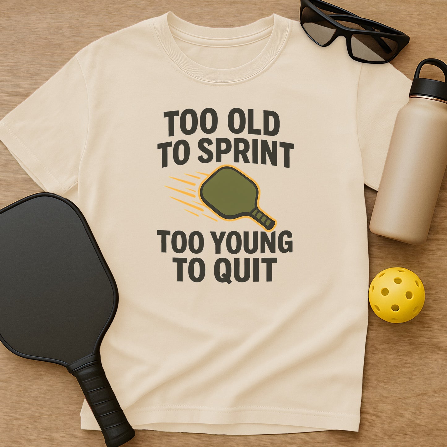Too Old To Sprint, Too Young To Quit T-Shirt